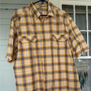 Duluth Trading Co men’s plaid short sleeve button down 2XLT